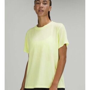 Lululemon All Yours Tee Pima Cotton Size 4 Small/Medium Women's Lemon Vibe
